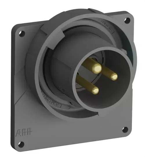 Вилка с прямым фланцем Easy&Safe 216EBU1W 16А 2P+E IP67 1ч ABB 2CMA101257R1000