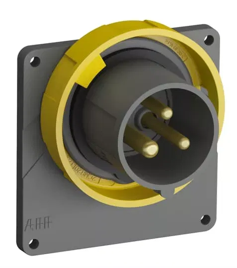 Вилка с прямым фланцем Easy&Safe 216EBU4W 16А 2P+E IP67 4ч ABB 2CMA101258R1000