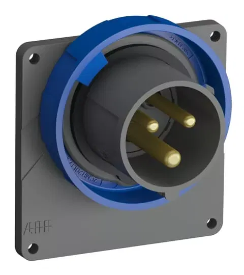 Вилка с прямым фланцем Easy&Safe 216EBU6W 16А 2P+E IP67 6ч ABB 2CMA101259R1000