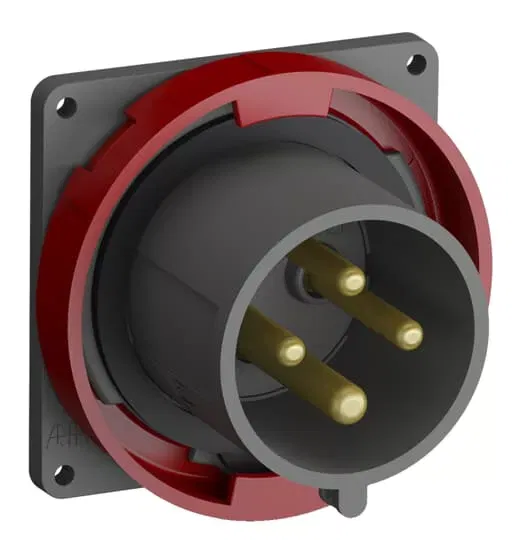 Вилка с прямым фланцем Easy&Safe 332EBU6W 32А 3P+E IP67 6ч ABB 2CMA101279R1000