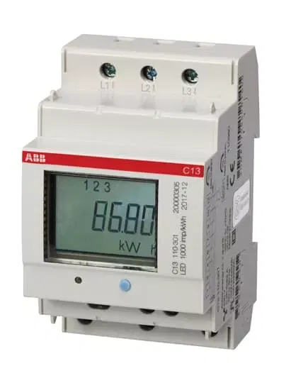 Счетчик 3ф 4-пров,1тар,акт.эн,1кл,5(40)А 2CMA103575R1000 ABB