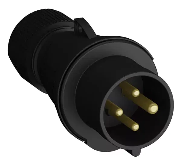 Вилка кабельная Easy&Safe 332EP9B 32А 3P+E IP44 9ч черн. ABB 2CMA103589R1000