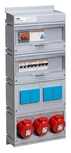 Бокс MPR16/3MS с розетками в сборе IP44 пластик ABB 2CMA168982R1000