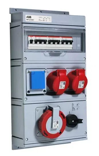 Бокс MP32/SW1 с розетками в сборе IP44 пластик ABB 2CMA168987R1000