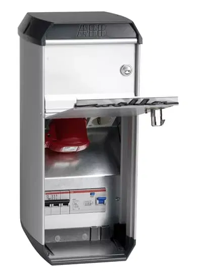 Бокс CEE 3P+N+E 16А Schuko АВДТ 16А 30мА с разъемами в сборе ABB 2CMA177277R1000