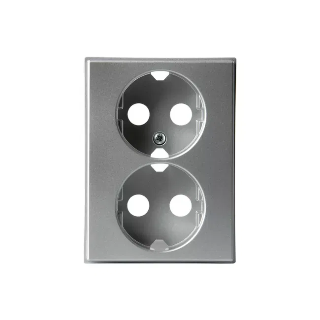 Накладка для розетки DoubleSchuko Impressivo алюм. ABB 302EC-83