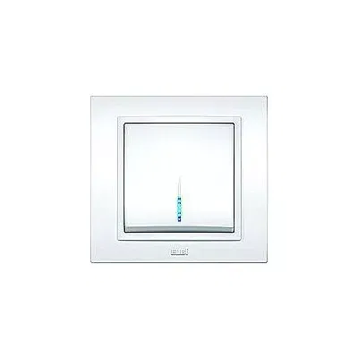 Выключатель 1-кл. Zena с подсветкой Led бел. ABB 500-010200-201