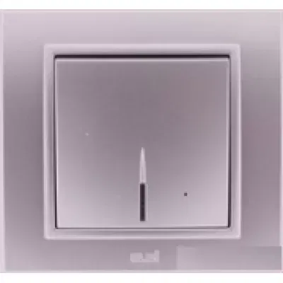 Выключатель 1-кл. Zena с подсветкой Led сер. ABB 500-011000-201