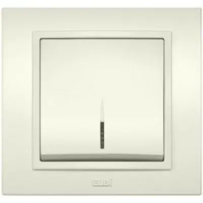 Выключатель 1-кл. Zena с подсветкой Led титаниум ABB 500-011400-201