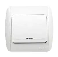 Выключатель 1-кл. ZIRVE с подсветкой Led бел./бел. ABB 501-010202-201