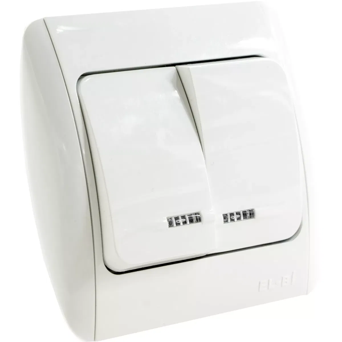 Выключатель 2-кл. ZIRVE с подсветкой Led бел./бел. ABB 501-010202-203
