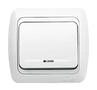 Выключатель 1-кл. TUNA с подсветкой Led бел./бел. ABB 502-010202-201