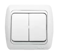 Выключатель 2-кл. TUNA бел./бел. ABB 502-010202-202