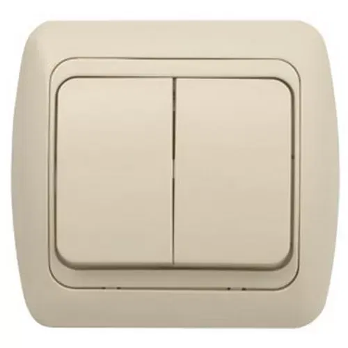 Выключатель 2-кл. TUNA крем./крем. ABB 502-010303-202