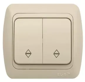 Выключатель 2-кл. TUNA проходной крем./крем. ABB 502-010303-211
