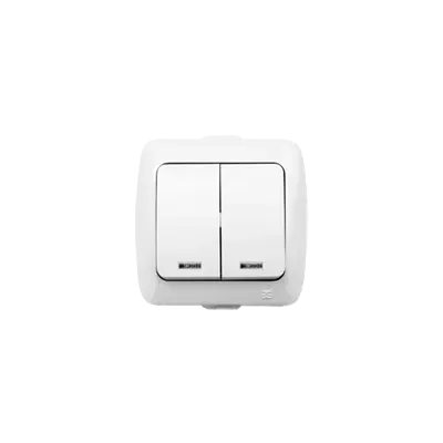 Выключатель 2-кл. ALSU с подсветкой Led бел. ABB 504-010200-203