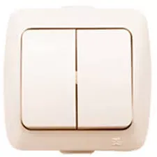 Выключатель 2-кл. ALSU крем. ABB 504-010300-202