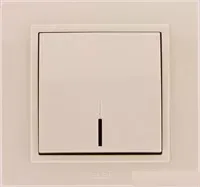 Выключатель 1-кл. Zena без рамки с подсветкой Led крем. ABB 609-010300-201