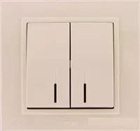 Выключатель 2-кл. Zena без рамки с подсветкой Led крем. ABB 609-010300-203