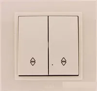 Выключатель 2-кл. Zena без рамки проходной крем. ABB 609-010300-211