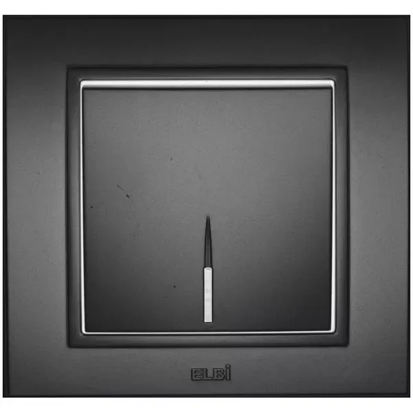 Выключатель 1-кл. Zena без рамки проходной с подсветкой Led дым. ABB 609-011100-210