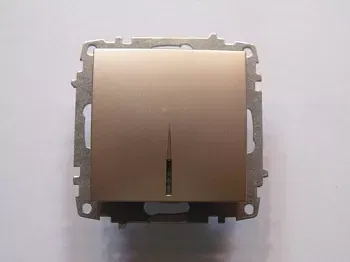 Выключатель 1-кл. Zena без рамки с подсветкой Led титаниум ABB 609-011400-201
