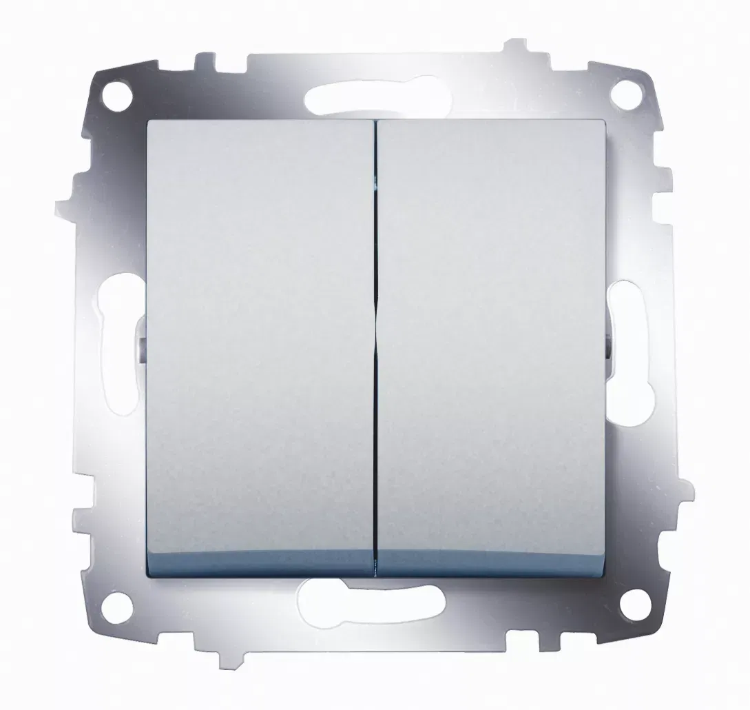 Механизм выключателя 2-кл. СП Cosmo 10А IP20 алюм. ABB 619-011000-202