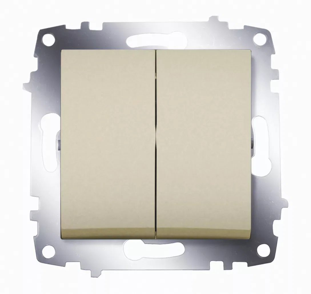 Механизм выключателя 2-кл. СП Cosmo 10А IP20 титаниум ABB 619-011400-202