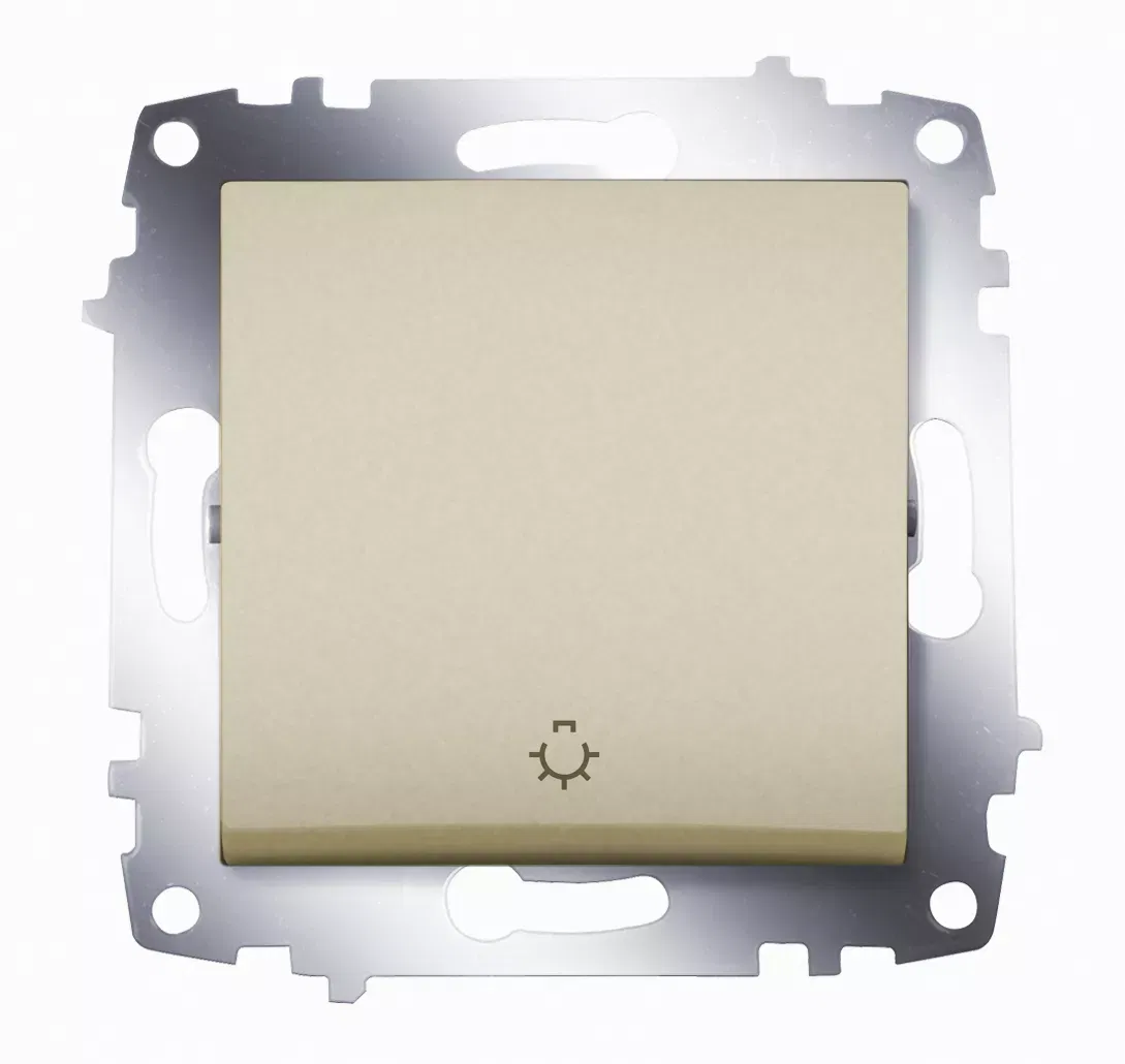 Выключатель кнопочный 1-кл. СП Cosmo 10А IP20 титаниум ABB 619-011400-205