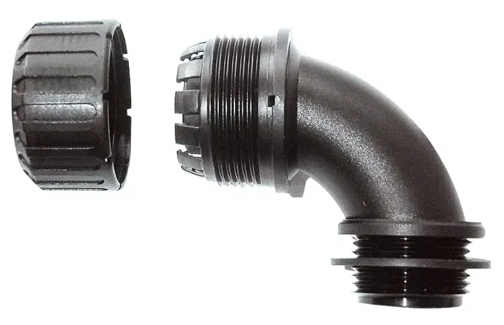 Фитинг RF 90град. пласт. d20 M20 черн. (уп.10шт) ABB 7TCA296060R0066