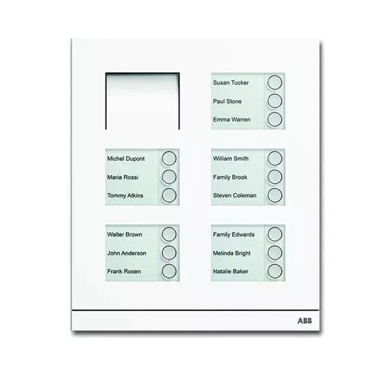 Станция вызывная аудио 15-кл. бел. мат. ABB 8300-0-0279