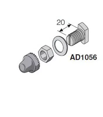 Комплект соединительный под каб. наконечник М8 L=20 (уп.12шт) ABB AD1056