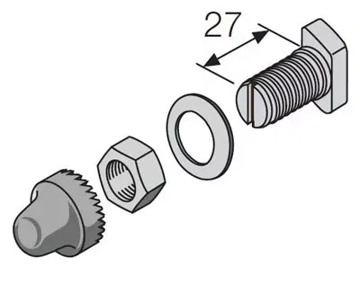 Комплект соединительный под плоскую шину М8 L=27 (уп.12шт) ABB AD1064
