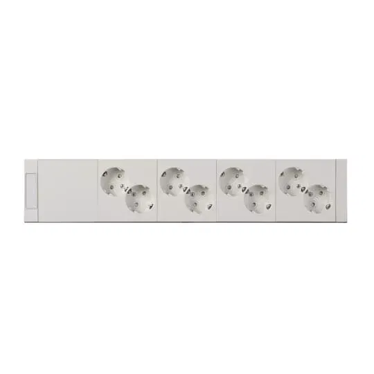 Блок розеток в сборе ProDuct 8хSchuko бел. ABB AUD14-214