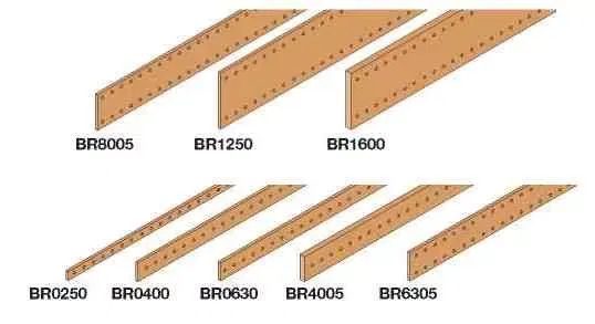 Шина медная In=400А L=1750 (уп.2шт) ABB BR0400