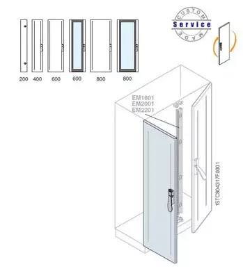 Створка двойной двери 2200x800мм ВхШ EC2280FC8K ABB