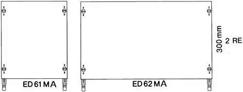 Модуль с монтаж. платой 1ряд/2 рейки ABB ED61MA