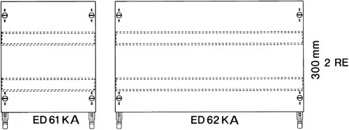 Модуль с 2 DIN-рейками 2ряда/2рейки ABB ED62KA