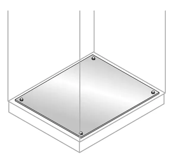 Панель нижняя фикс. нерж. 600х500мм ABB EF6052X