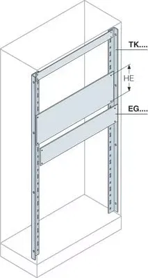 Панель для 19 дюйм алюм. 2HE H=89мм ABB EG1902