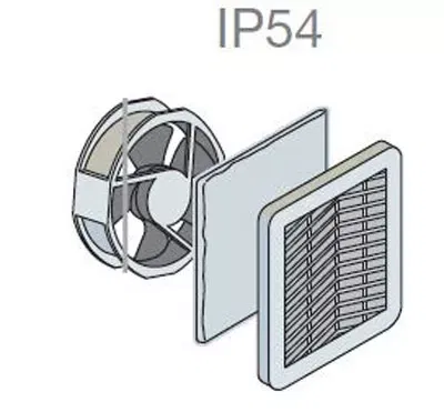 Вентилятор фильтрующий 115В 105х105мм ABB EN2105K