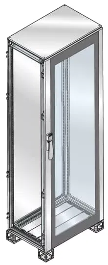 Шкаф ISX нерж. сталь стекл. дверь 1800х800х400мм ABB ES1884VX