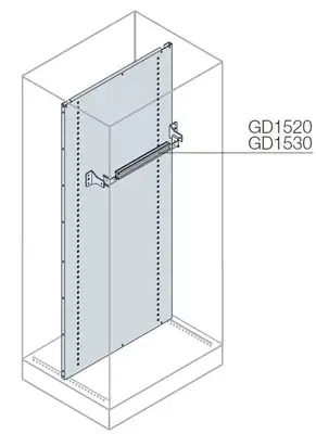 DIN-рейка с кронштейнами 24DIN-мод. L=600мм ABB GD1520