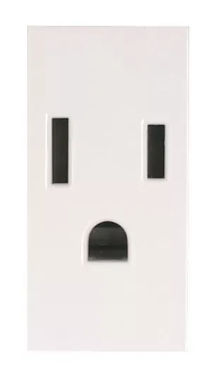 Механизм розетки 1мод. Zenit 15А 127В 2P+E US стандарта с заземл. бел. ABB N2128 BL