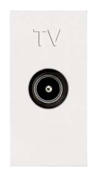 Механизм розетки TV 1-м Zenit простой бел. ABB N2150.7 BL