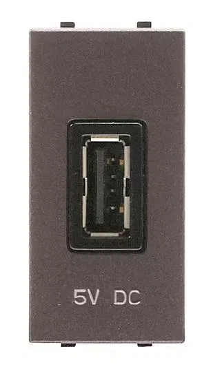Механизм USB зарядного устройства 1М 750мА Zenit антрацит ABB N2185 AN