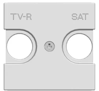 Накладка для TV-R-SAT розетки 2мод. Zenit бел. ABB N2250.1 BL