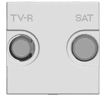 Накладка для TV-R-SAT розетки 2мод. Zenit серебристый ABB N2250.1 PL