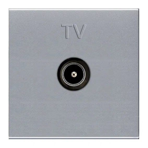 Механизм розетки TV 2мод. Zenit простой серебр. ABB N2250.7 PL