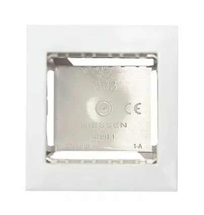 Цоколь для открытой установки на 1-2мод. с рамкой Zenit бел. ABB N2991.1 BL